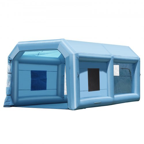 Cabina de Pintura Inflable, 21 x 13.5 x 9.8 pies/6.4 x 4.1 x 3 m Cabina de Spray Inflable, con Soplador Potente de 1100W y Sistema de Filtro de Aire, Cabina de Pintura Portátil para Vehículos de T...