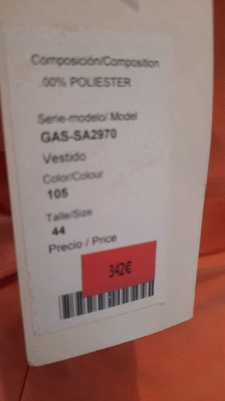 Vestido de fiesta naranja