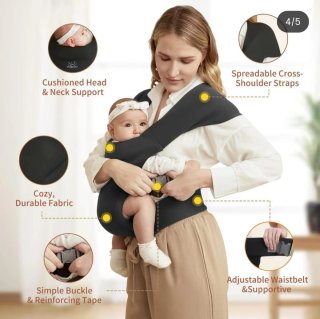 Mochila portabebés negra