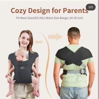 Mochila portabebés negra