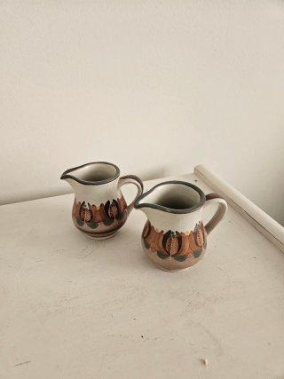 Set caffè in ceramica 5 pezzi dipinti a mano