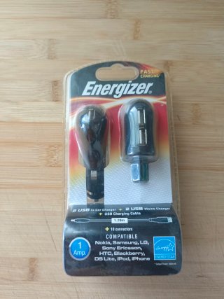 Kit Cargador Coche y Red Energizer USB