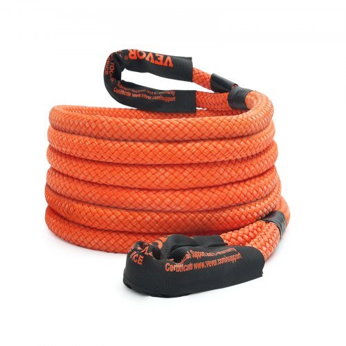 Corda de reboque de recuperação cinética de 7/8" (2,2 cm) x 20'/6,1 m 30.580 lbs/13.876,4 kg, Correia de Reboque para Off Road, Correia de Reboque Extreme Duty com 30% de...
