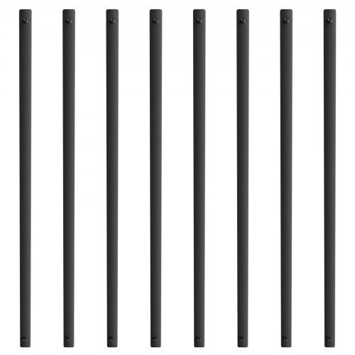 Balustres Metálicos para Escadas, 38'' x 1'' Espigões Decorativos de Liga de Alumínio, Pacote de 72 Balustres para Deck com Parafusos, Corrimão Oco Clássico com Acabamento em Pó Preto...