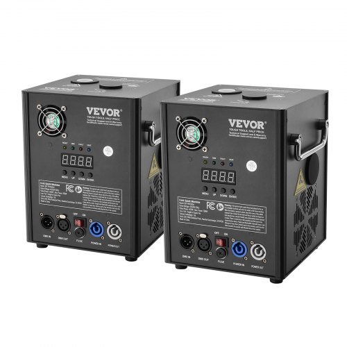 Máquina de Chispas Frías, Pacote de 2 Controladores de Fogos de Artifício de 500W, Altura Ajustável de 6,6-13 pés, com Sistema DMX Avançado, Tela LED, Cabo Portátil, Liga de Alumínio