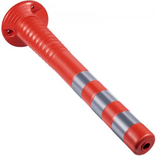 Delineador de Tráfego, 6 PCS Postes Cones Canalizadores, Kit de Poste Delineador de 30” de Altura, Poste de Tráfego de PU, Cones de Segurança Laranjas, Postes Portáteis de Mola com Base, Cones...