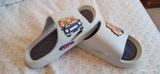 Chanclas niño Capibara verde claro, número 34,35..