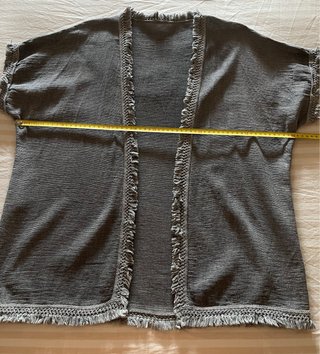 Chaqueta Lino/Algodón Gris Flecos