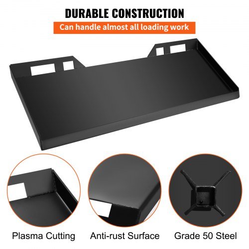 Placa Gruesa de 1/4" Placa de Montaje de Rápido Enganche de 3/8" para Skid Steer Bobcat