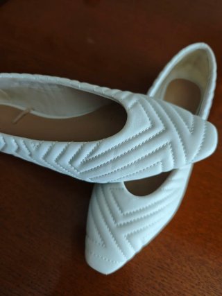 Zapatos planos blancos mujer