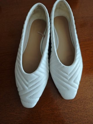 Zapatos planos blancos mujer