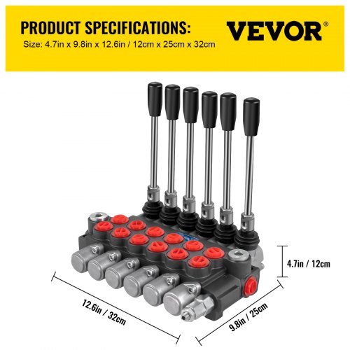 Válvula de Control Direccional Hidráulica, Válvula de Carrete Hidráulico de 6 Carretes, Válvula de Cargador Hidráulico de 11 GPM, Válvula de Control Direccional de 3600 PSI, Válvulas y Controles H...