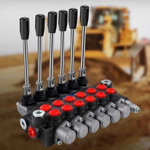 Válvula de Control Direccional Hidráulica, Válvula de Carrete Hidráulico de 6 Carretes, Válvula de Cargador Hidráulico de 11 GPM, Válvula de Control Direccional de 3600 PSI, Válvulas y Controles H...