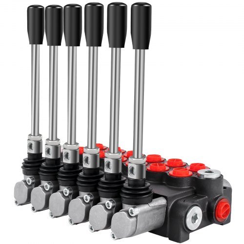 Válvula de Control Direccional Hidráulica, Válvula de Carrete Hidráulico de 6 Carretes, Válvula de Cargador Hidráulico de 11 GPM, Válvula de Control Direccional de 3600 PSI, Válvulas y Controles H...