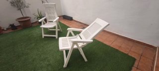 2 Poltrone da esterno multiposizione con imbottitura
