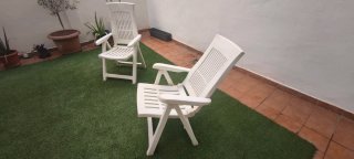 2 Poltrone da esterno multiposizione con imbottitura
