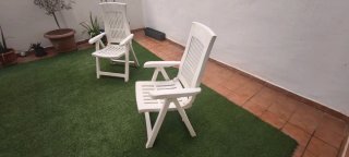 2 Poltrone da esterno multiposizione con imbottitura