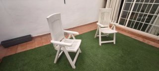 2 Poltrone da esterno multiposizione con imbottitura