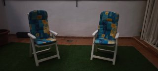 2 Poltrone da esterno multiposizione con imbottitura
