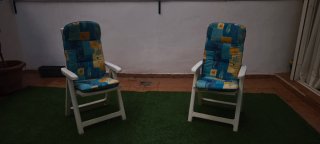 2 Poltrone da esterno multiposizione con imbottitura