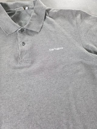 Polo Carhartt Grigio Cotone Ricamato XXL