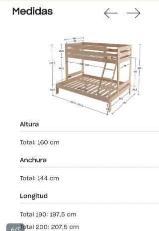 Litera triple Lufe Blanca