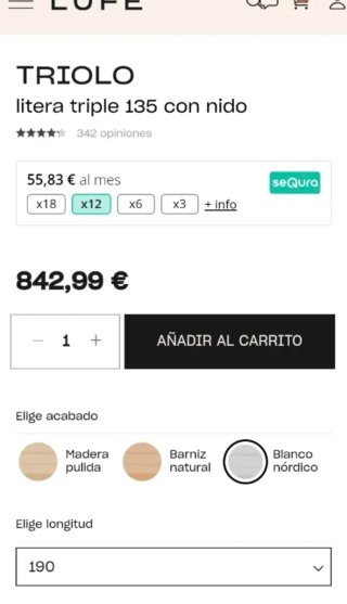 Litera triple Lufe Blanca