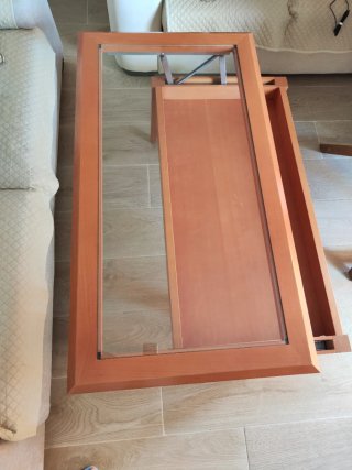ESTÁ EN PUNTA UMbria Mesa centro elevable cristal