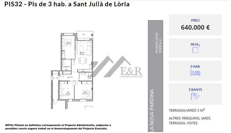 3-bedroom penthouse for sale in Aixirivall, Sant Julià de Lòria · 26 of 57