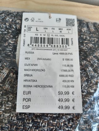 Jersey Springfield Gris Talla L