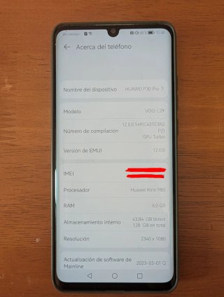 Móvil Huawei P30 Pro 128GB Negro