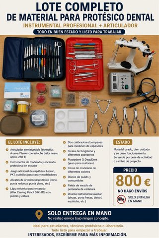 Lote Completo Material Protésico Dental