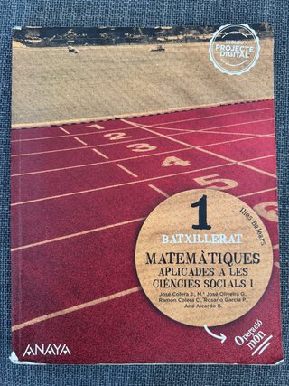 Matemàtiques aplicades a les ciències socials I.