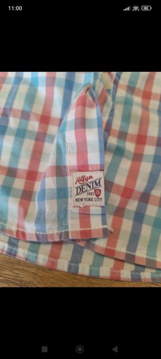 Camisa manga corta cuadros Tommy Hilfiger hombre