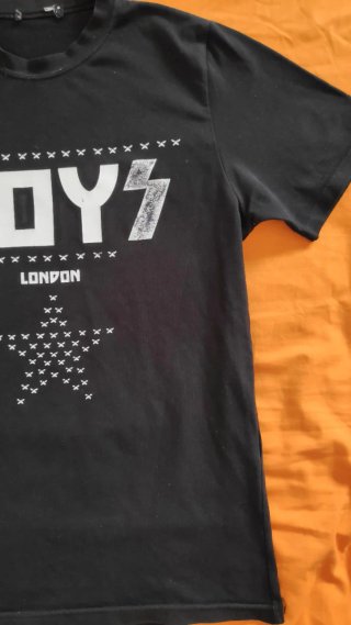 Camiseta Boy London Vintage Estampada Negra