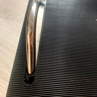 Reposapiés Oficina Ikea Negro/Plata