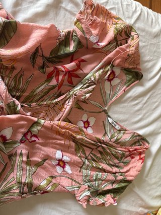 Vestido floral rosa talla 36