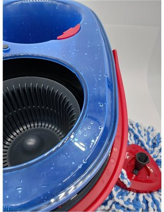 Vileda H2PrO Spin Sistema de Mopa - Doble Cámara de Separación de Agua - Escurrido sin Esfuerzo - Limpieza con Microfibra - Manos Li