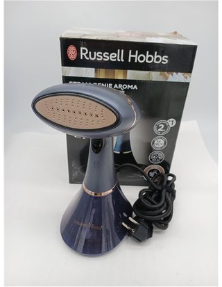 Russell Hobbs Plancha Vertical [1800W - 32g de generación de vapor] Steam Genie Aroma (suela cerámica - depósito 200 ml - 3 accesor