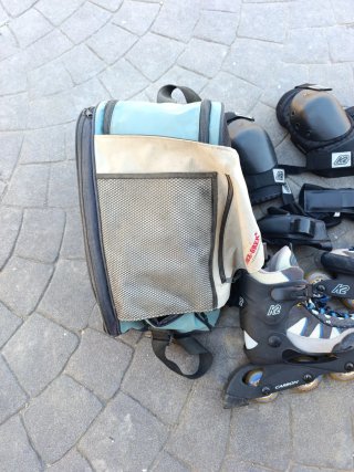 Patines en línea K2 con protecciones y mochila