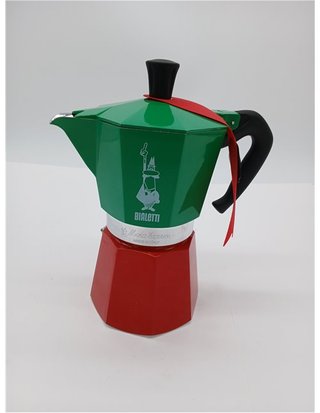 Bialetti - Moka Express Italian Collection: Icónica Cafetera Italiana para Espresso - Auténtico Café Italiano - 6 Tazas (250 ml) -