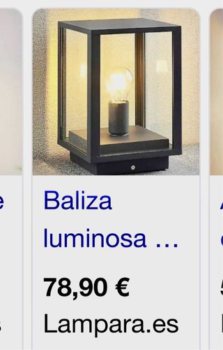 Farol de metal y cristal negro