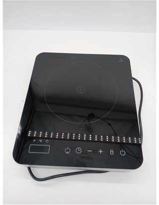 Cecotec Portable Induction Hob 1 Fire Full Magma Single. 2000W - Glazed Glass Design - 10 Power Levels - Touch Control - Adjustable