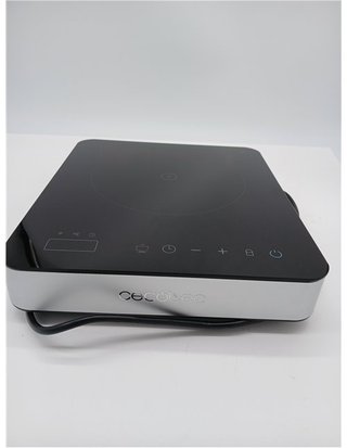 Cecotec Portable Induction Hob 1 Fire Full Magma Single. 2000W - Glazed Glass Design - 10 Power Levels - Touch Control - Adjustable