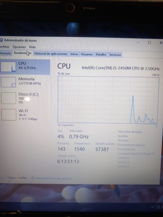 Portátil HP Pavilion G6 i5 8GB SSD 120GB W10