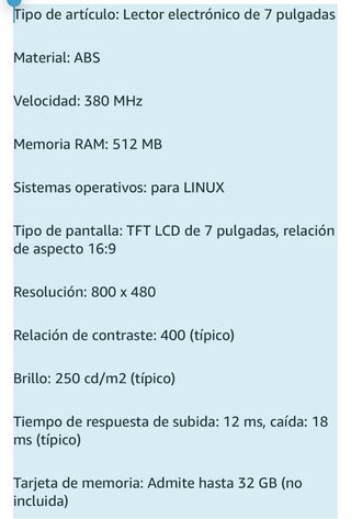 Libro Electrónico E-book Reader Negro