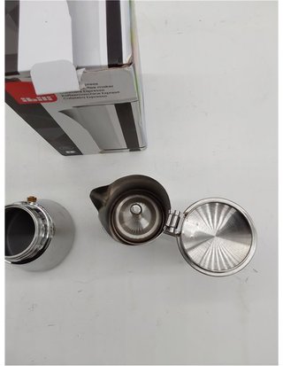 IBILI - Cafetera express Essential - 2 tazas - 100 ml - Acero Inoxidable - Apto para inducción