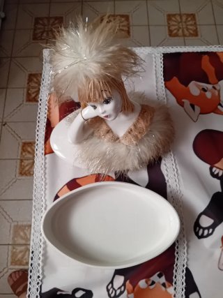 Cofanetto ballerina ceramica anni '70