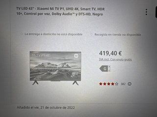 Xiaomi TV LED 43 UHD 4K Smart TV P1