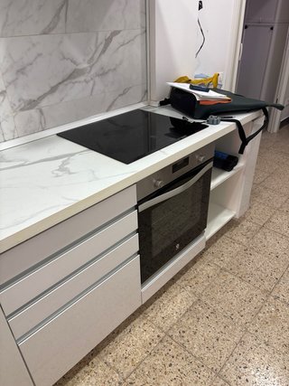 Cocina completa mármol y negro
